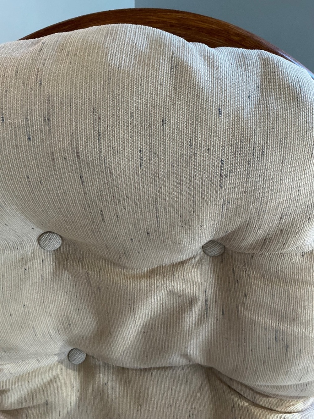 Rattan Chair Button Tufted Reversible Seat Cushion - Picture 2 of 4